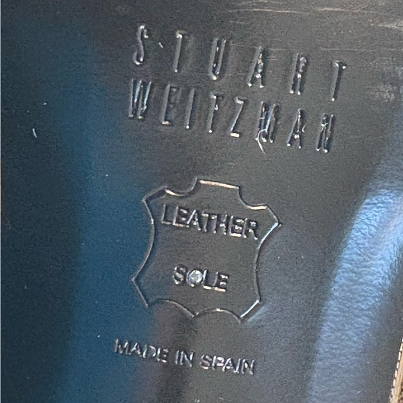 Stuart Weitzman Turning up Pyrite Nocturn Silver Metallic Strappy Heels, 10M - Picture 7 of 10